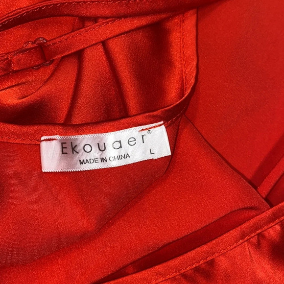 Ekouaer red lingerie sleep set size large - Picture 10 of 10